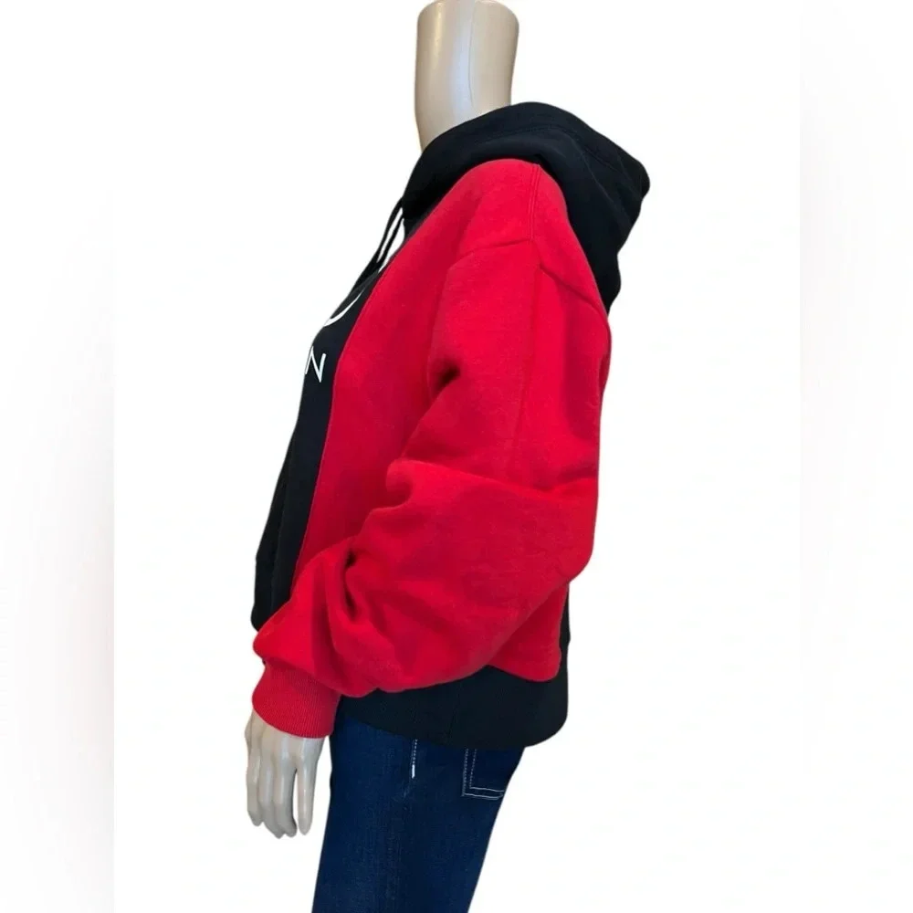 Polo Ralph Lauren Womens Color Block Logo Hoodie Black/ Multi Pullover Size M - Picture 6 of 14